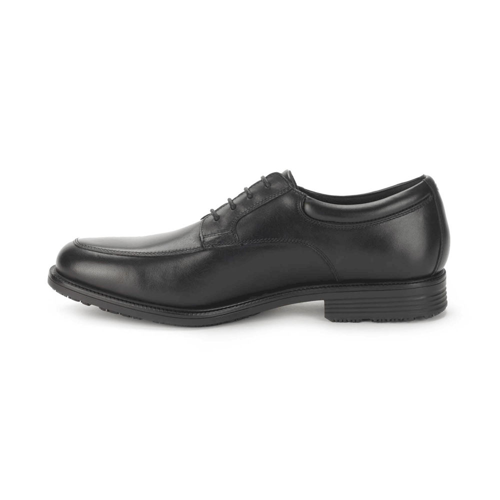 Rockport Dress Shoes For Mens Black - Essential Details Waterproof Apron Toe - DK6340281